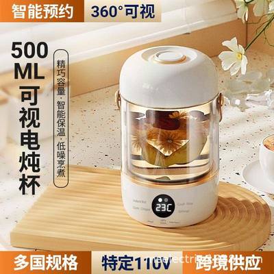 110V220V550ML透明可视5档温度可调多烹饪模式保温预约养生杯养身