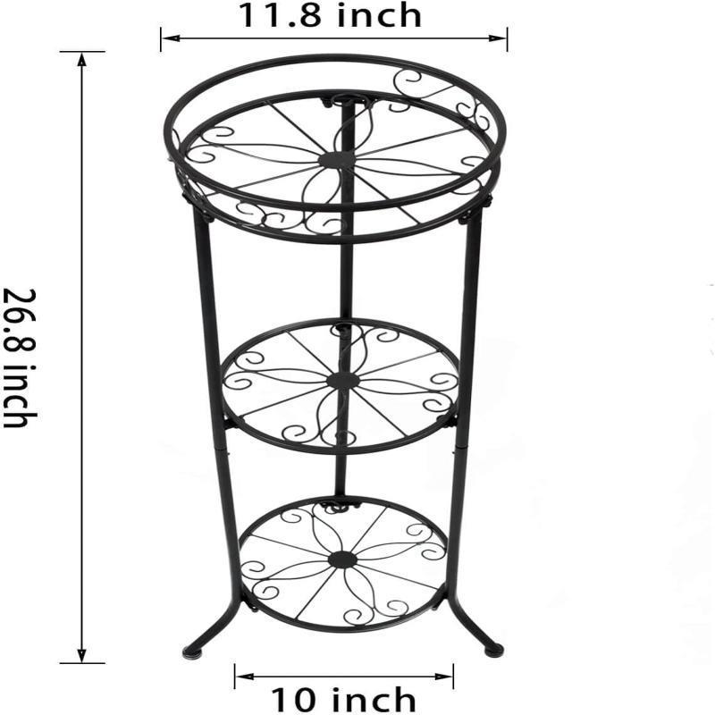 欧式简约现代铁艺花架子阳台客厅落地绿萝绿植收纳花盆架