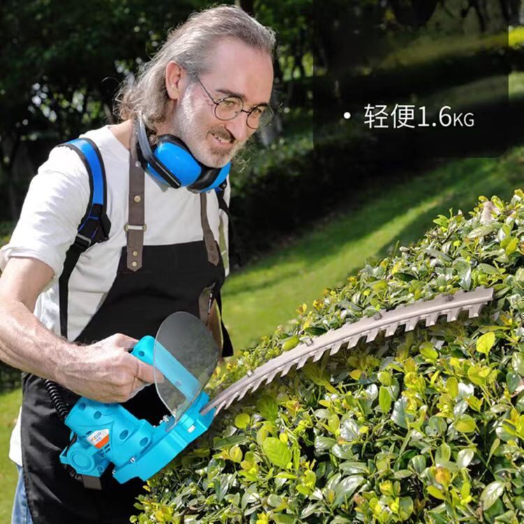 优动无刷电动绿篱机充电式单人手持弧形庭院剪花草修球剪茶园绿化图片