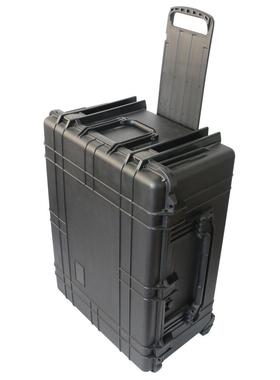 黑色装备防护箱塑料拉杆手提箱IP67仪器防水箱