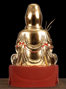 香樟木观音菩萨佛像坐莲花观世音木雕家用上供奉观音神像佛具摆件