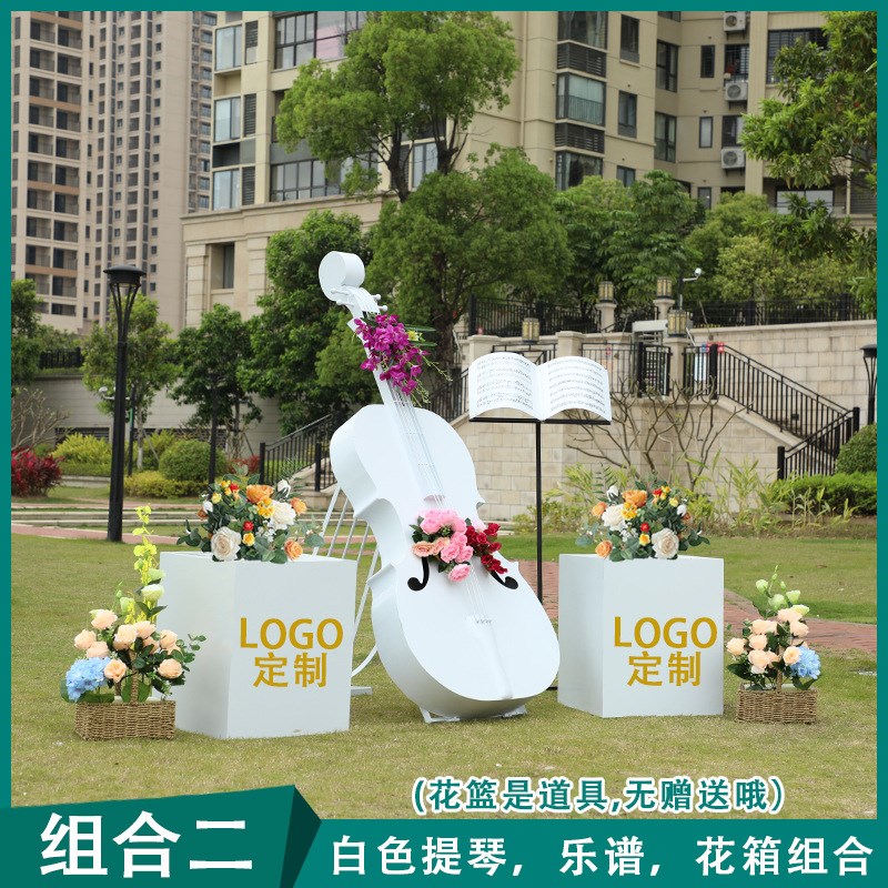 仿真钢琴模型雕塑玻璃钢花盆大型音乐主题景观美陈装饰不锈钢摆件