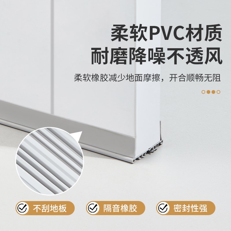 木门底下门缝隙密封条卧室内房间挡风神器隔音防蟑螂挡条底部胶条