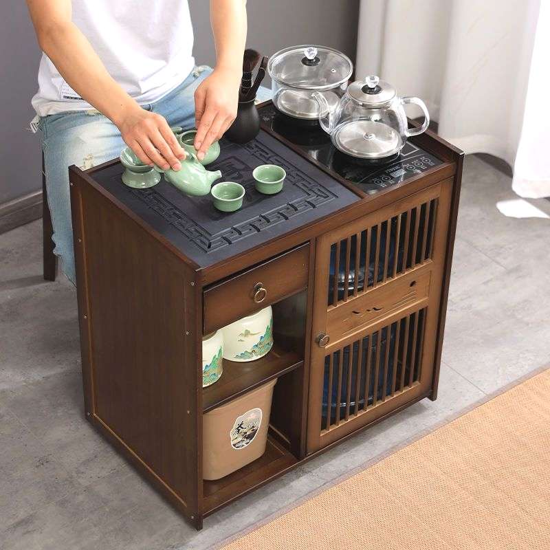 茶吧台烧水壶一体移动茶台车小茶桌茶吧机家用茶水柜带轮茶几茶具