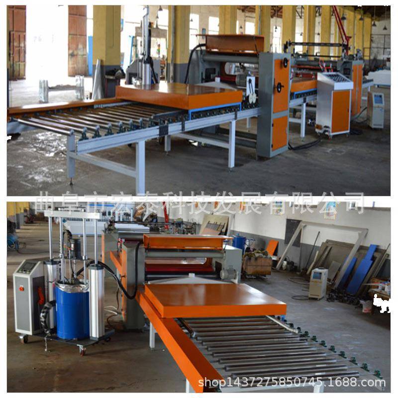 曲阜宏泰供货平贴机大板热转印机装饰贴膜机木饰面肤感面贴面机