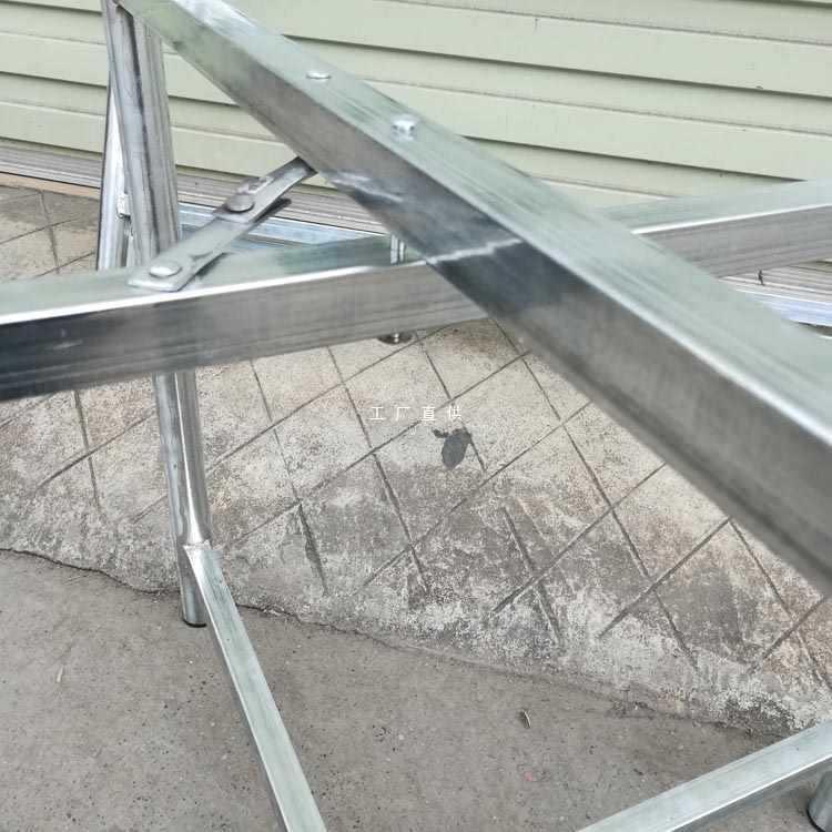 ft实木大圆桌折叠桌架子圆桌餐桌脚镀锌便捷折叠桌腿支架桌架铁桌