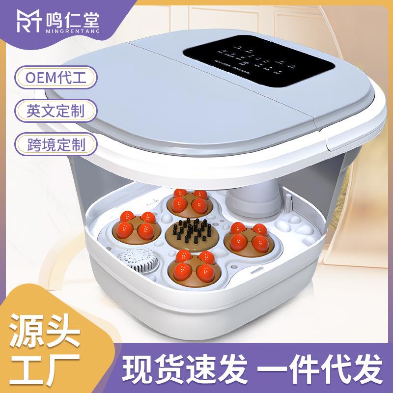 折叠足浴盆泡脚桶气泡冲浪家用按摩洗脚盆加热电动恒温小型