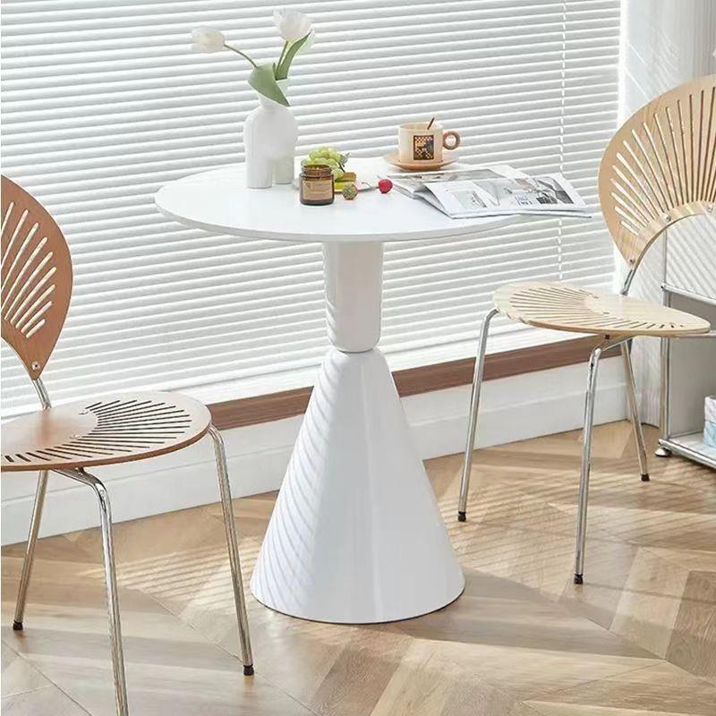 奶油风法式园桌餐桌小户型家用岩板桌椅组合轻奢接待洽谈阳台桌子