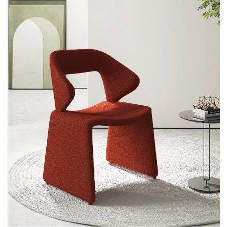 北欧设计师餐椅现代简约中古椅单人创意休闲椅布艺洽谈椅书房书椅