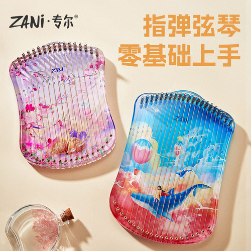 ZANI拇指琴指弹弦琴17音亚克力彩绘莱雅琴乐器31音专业演奏小乐器