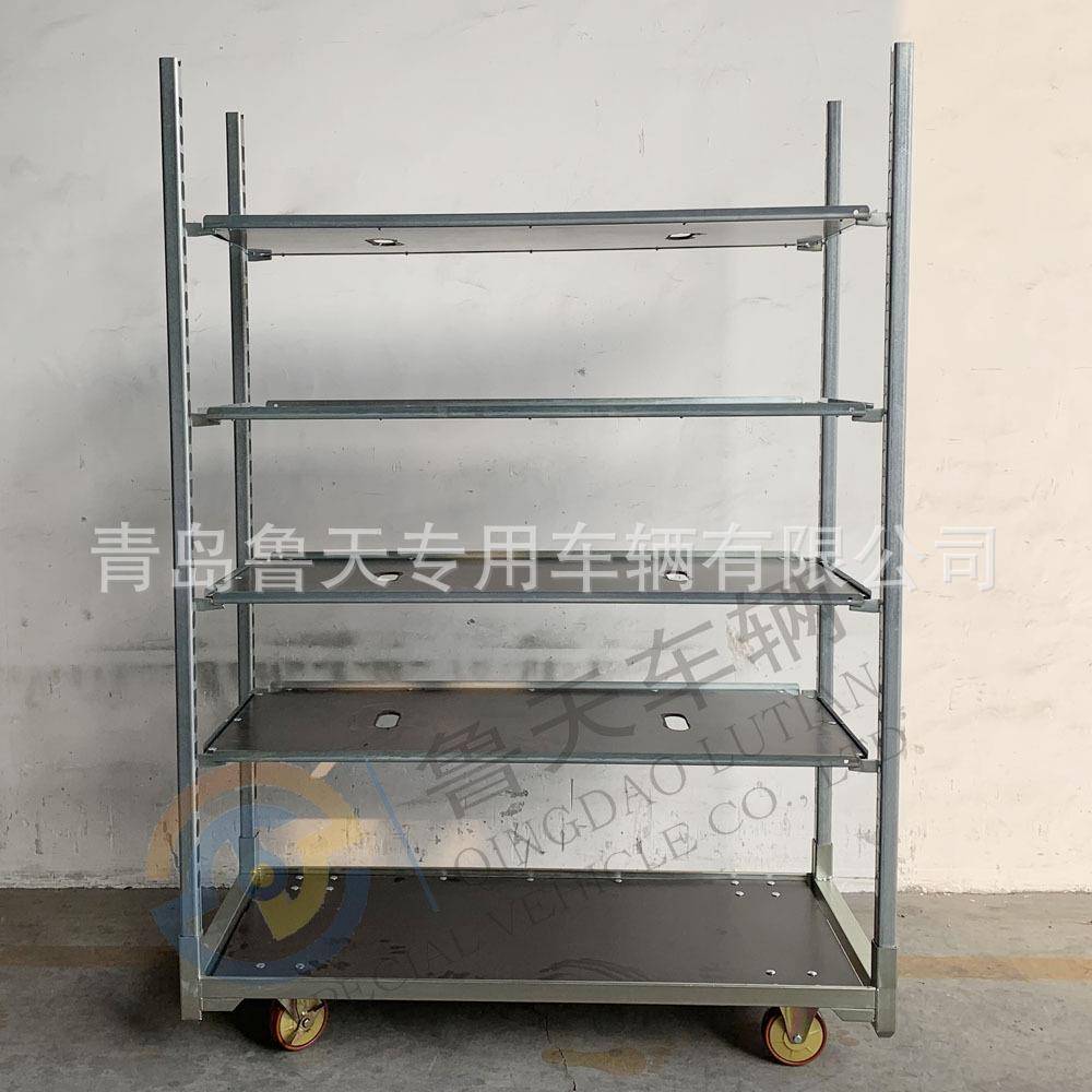 多层花卉周转车鲜花物流搬运车带轮带刹车热镀锌