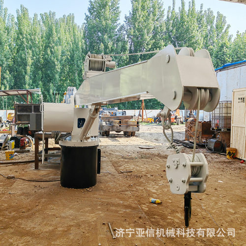 船舶甲板液压固定吊机码头液压式克令吊8吨电动软管吊