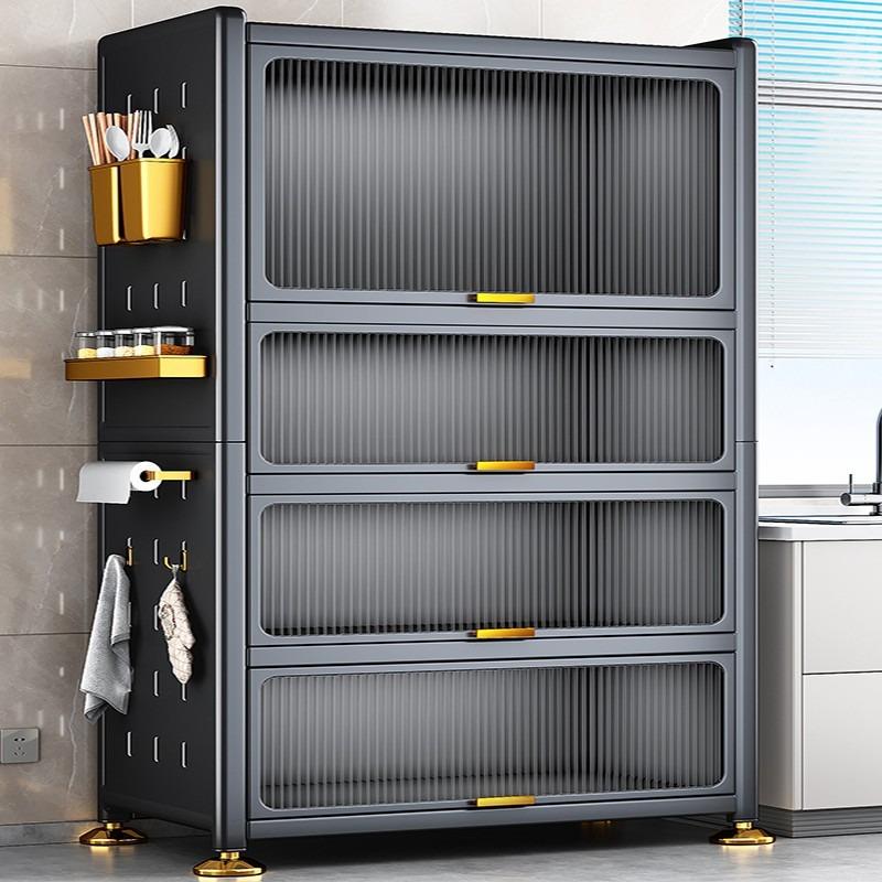 A10L厨房置物架多功能碗碟收纳碗架多层微波炉烤箱电器餐边柜储物