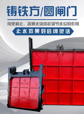 现货PZ型铸铁镶铜闸门水库水电站渠道止水机闸一体铸铁闸门