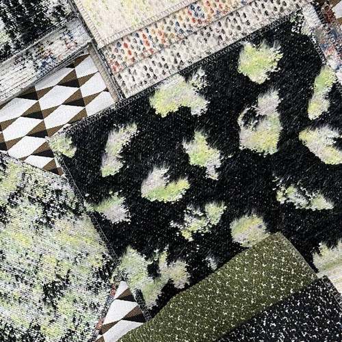 门幅145cm貂毛面料几何提花现代简约秋冬款貂毛绒布面料抱枕布