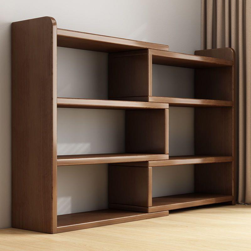 实木书架桌上置物架家用客厅书柜伸缩架桌面展示柜书桌简易储物架