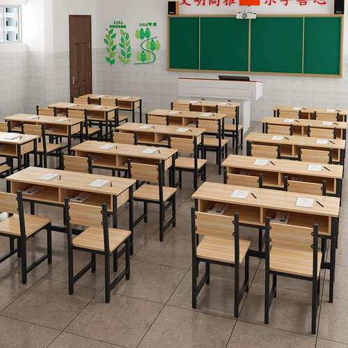 中小学生课桌椅家用辅导班双人桌学习桌椅凳子带抽屉培训桌餐桌