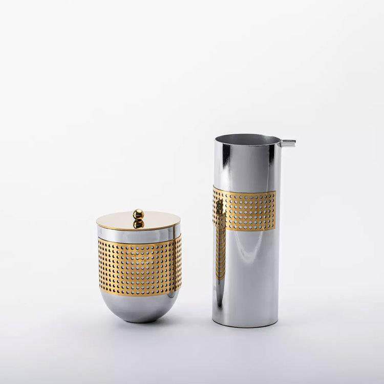 现代轻奢风格金属水壶储物罐储物盒镂空网金色银色装饰道具摆件,鲜花速递/花卉仿真/绿植园艺,割草机/草坪机,淘宝优惠券,粉丝福利购,淘宝优惠卷