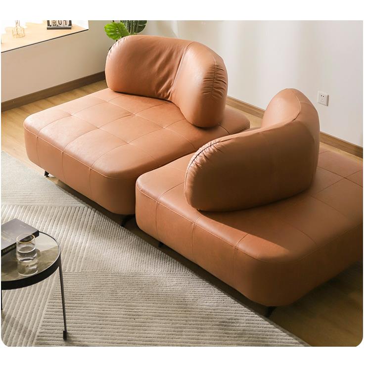 意式极简方块豆腐块沙发北欧现代无扶手可移动休闲表情科技布沙发