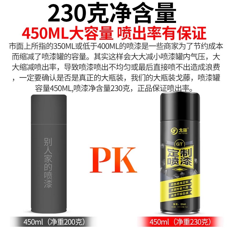 12瓶自动喷漆手摇喷漆防锈漆家具木器汽车黑白色油漆家用防腐