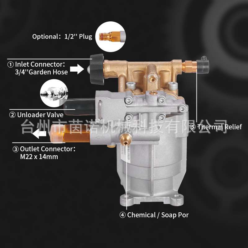 茵诺汽油高压清洗泵 洗车机柱塞泵 清洗机配件 品质铜泵