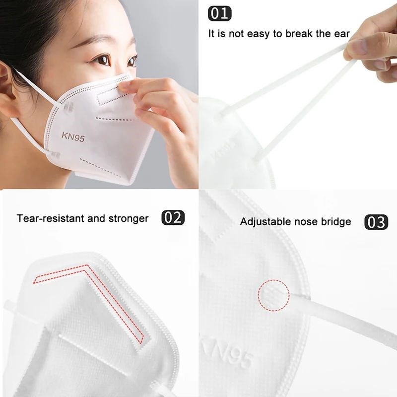 10 Pcs Mascarilla fpp2 homologada Face masks ffp2 mask Reusa