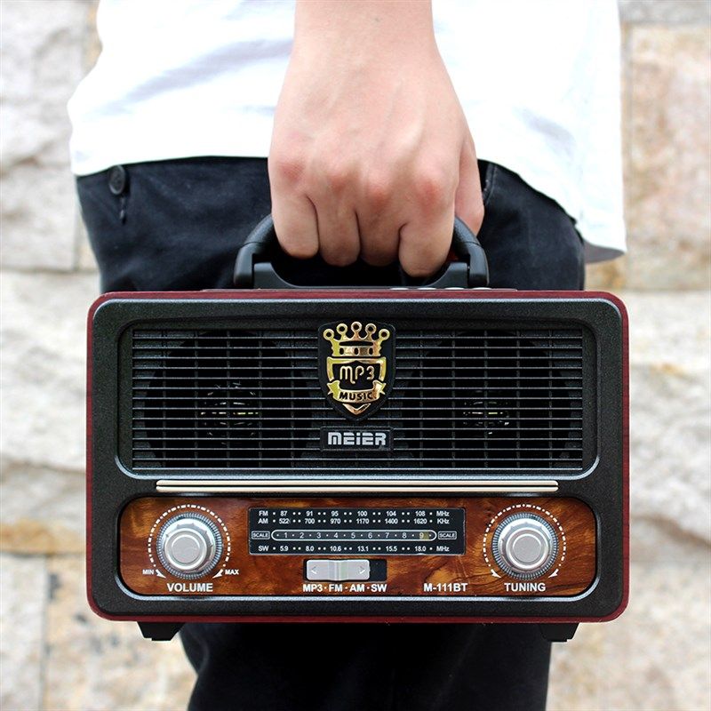 新款复古收音机蓝牙音箱插卡音响全波段充电式便携式老人半导体