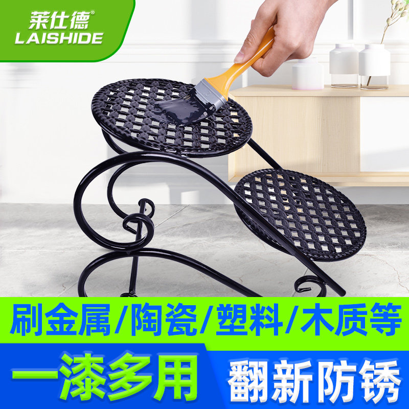 水性木器漆旧家具翻新改色木质木头门金属栏杆自刷家用墙面白油漆