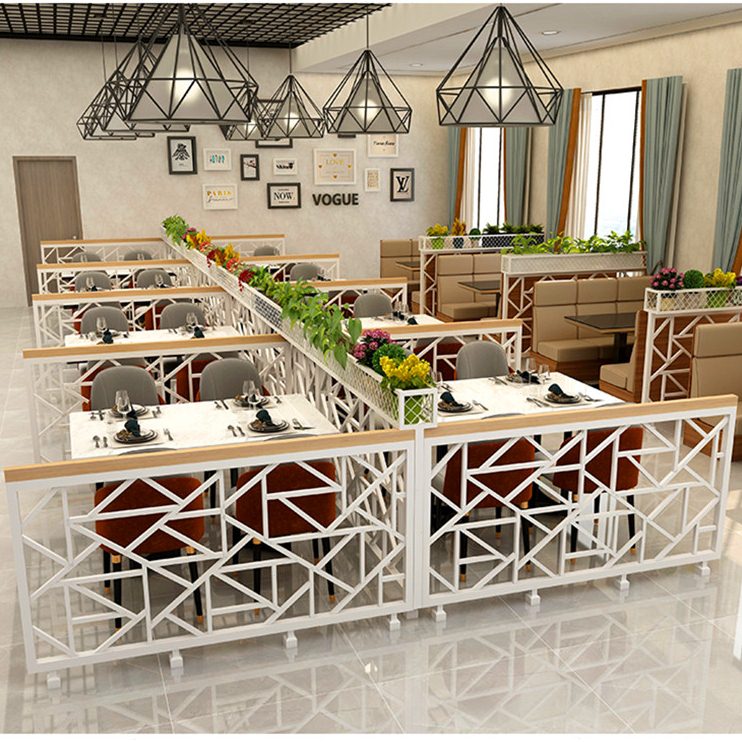 卡座健身房隔断栅栏户外花架护栏屏风餐厅绿植围栏过道装饰墙酒吧