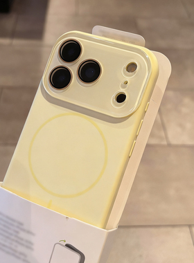 奶黄色秒变17液态硅胶适用iphone17promax手机壳新款苹果16pro高级感15磁吸14镜头膜13全包女防摔情侣保护套