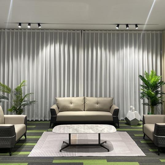 现货单人位沙发商务办公沙发茶几简约现代时尚三人位沙发