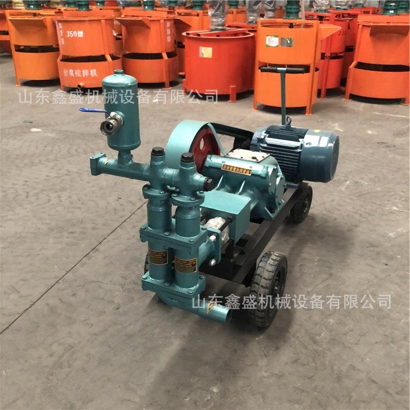 BW70型双缸注浆机11kw高压水泥砂浆砂浆泵隧道建筑用轮式砂浆泵