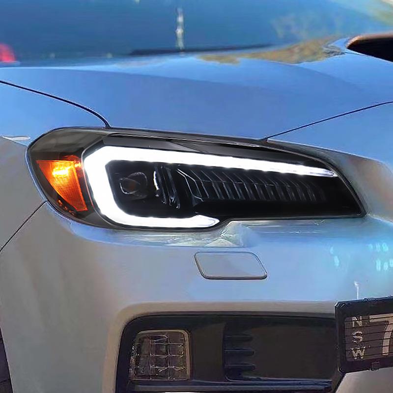 适用于15-20款翼豹大灯总成WRX大灯改装LED日行灯流光转向灯大灯