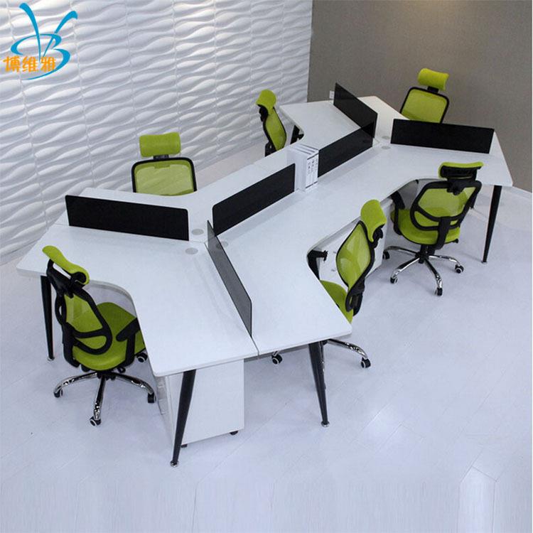 办公桌现代简约员工位职员卡座屏风卡位办公室桌椅组合四人位工位
