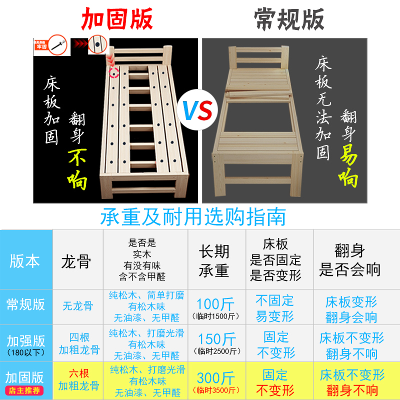 加宽床拼接床加长实木带护栏床松木边床定做儿童成人床单人床定制
