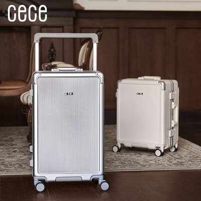 20皮箱大容量e男结加厚铝框行李箱女cec万向轮寸PC旅行箱纯实商务
