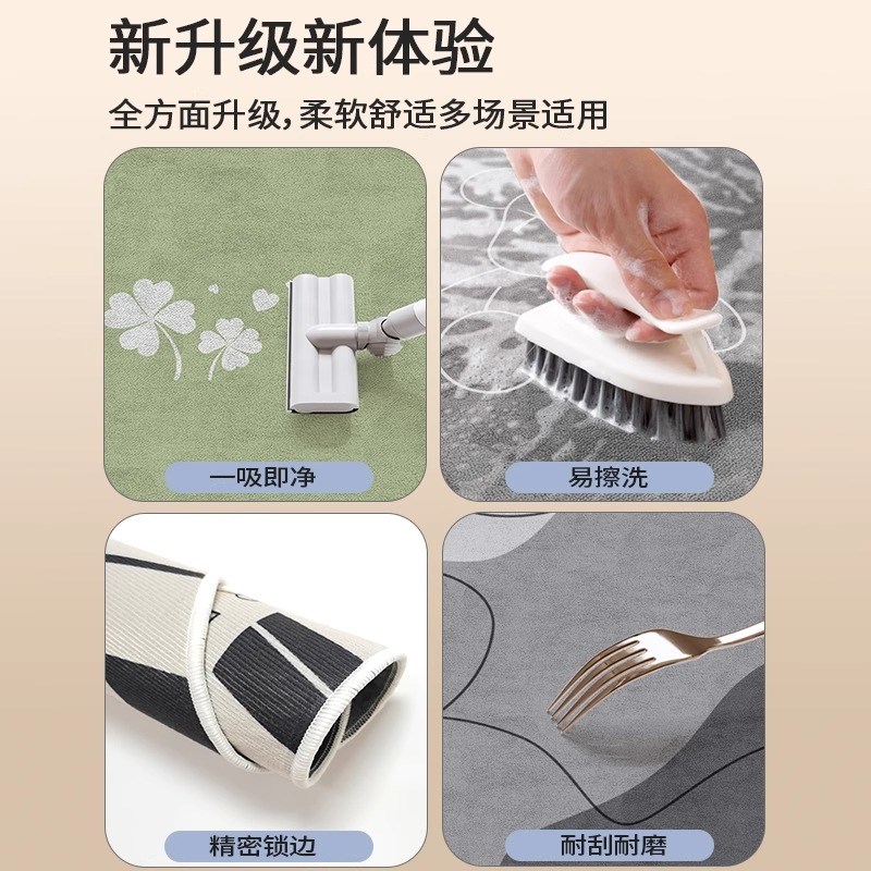 德国圆形地毯卧室转椅子脚垫书房客厅垫子转椅凳子垫防滑小地垫