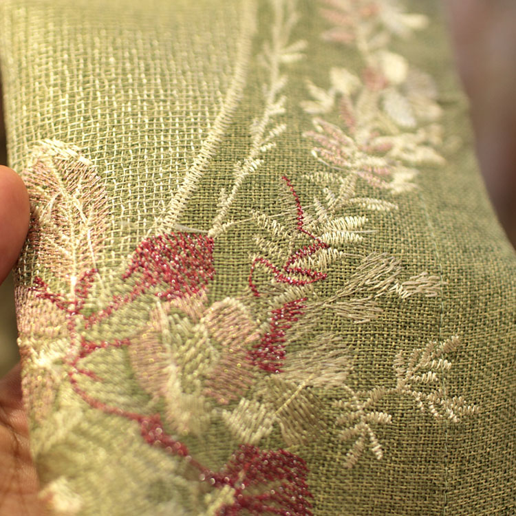 定制美式 欧式 韩式法式田园 麻棉遮光宫廷玫瑰刺绣窗帘窗纱 黛尼