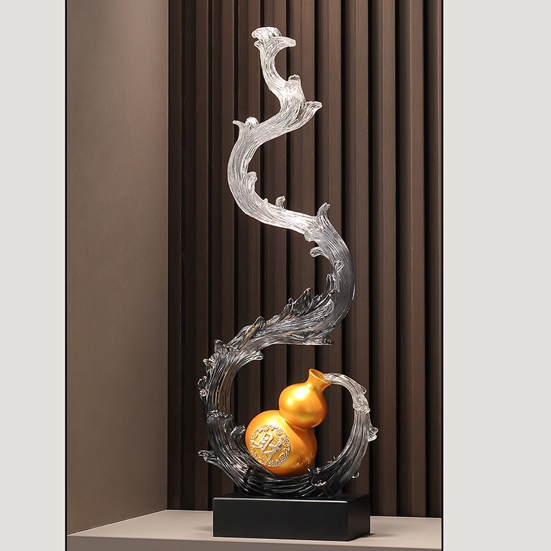 客厅玄关风生水起葫芦招财落地摆件办公室居电视柜沙发旁装饰品