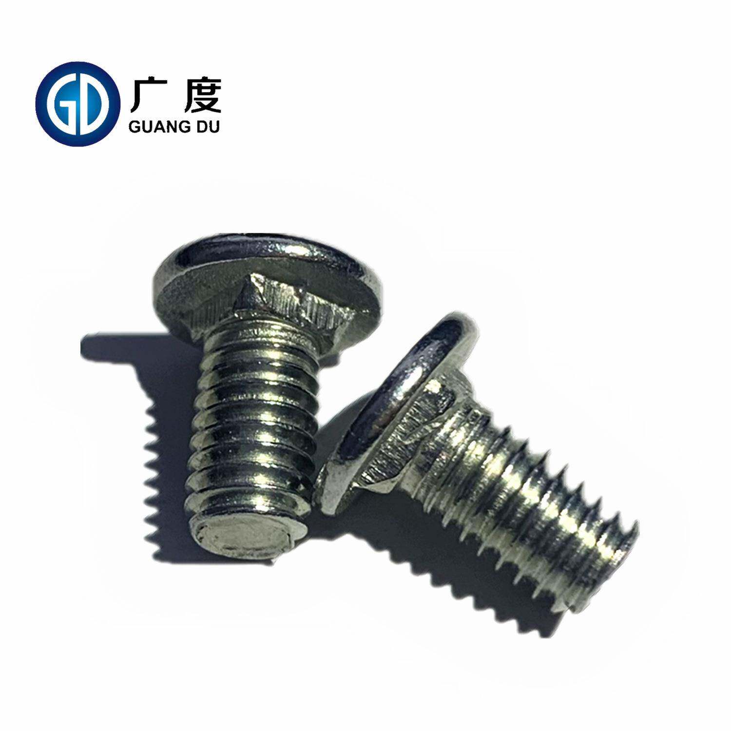 桥架螺丝6*12马车栓配套法兰母m6马车螺栓桥架螺栓