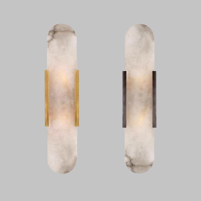 现代创意天然云石壁灯床头卧室书房设计师客厅过道玄关LED壁灯