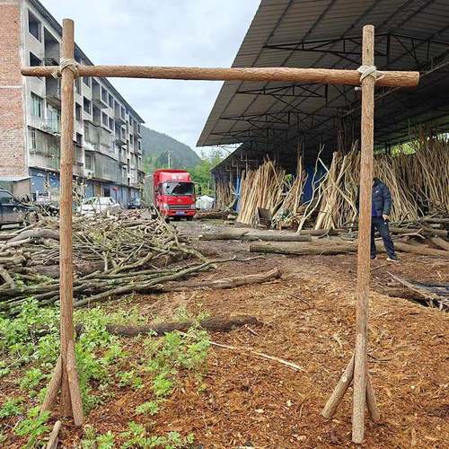 7L8K森系户外草坪婚礼拱门架子香杉木桩花门木架原木树枝田园婚庆