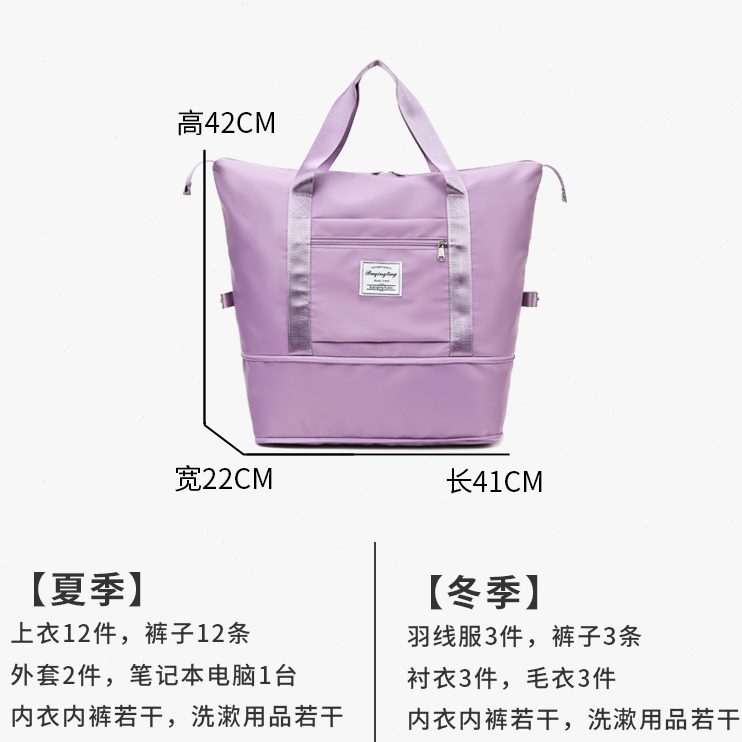 新款短途大容量行李袋旅行包女待产包手提轻便双肩背包2023旅游包