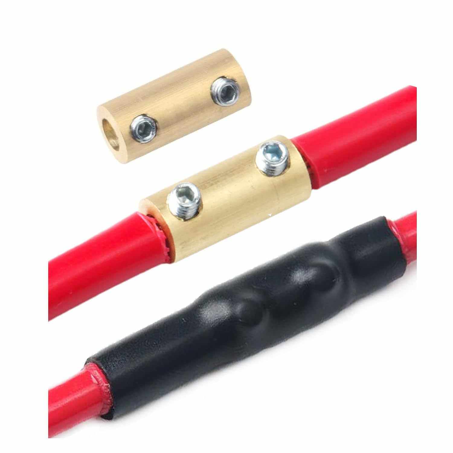 W2孔接线端子连接器60Amp防水热缩管快接电线电流铜管接头6AWG