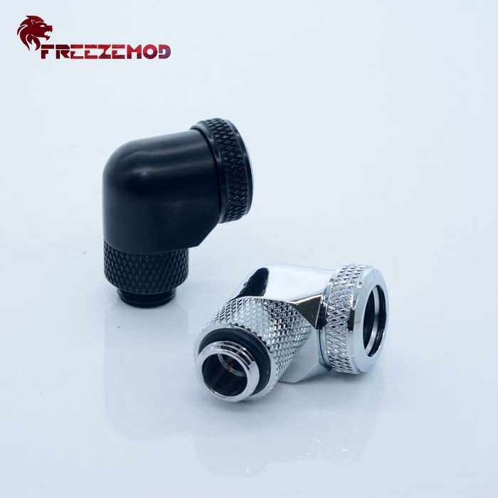 FREEZEMOD硬管360度旋转快拧接头YGKN-L90电脑水冷14mm手拧转接座