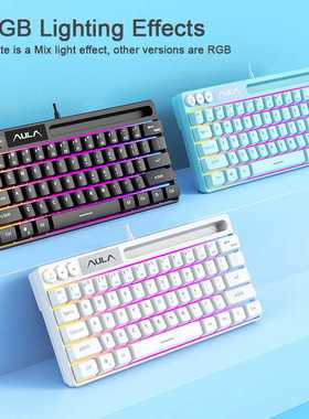 AULA F3061 61Keys Wired RGB Gaming Keyboard Membrane Keyboar