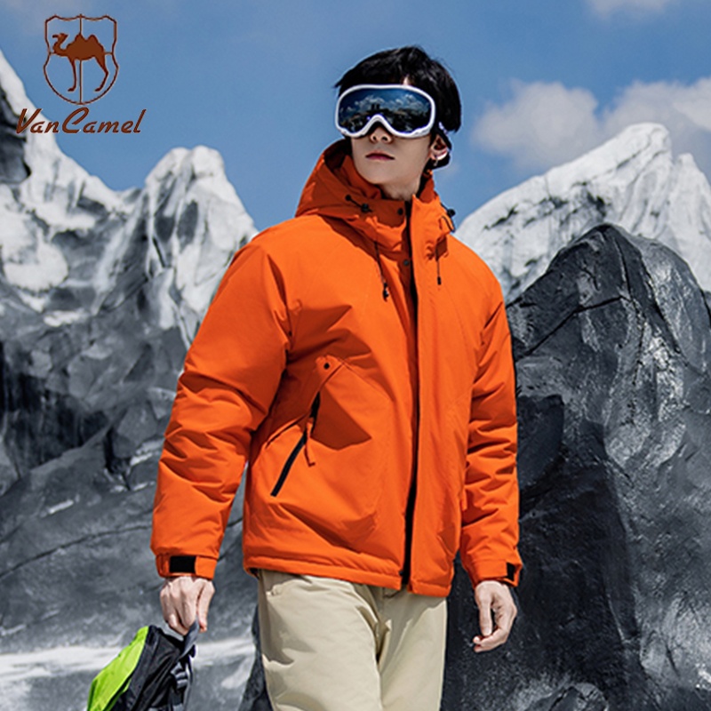 VANCAMEL/西域骆驼冬季新款棉服男户外连帽棉衣防水保暖加厚外套