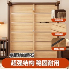 榫卯结构全实木床1米8双人床实木防潮排骨架法式复古床家用实木床