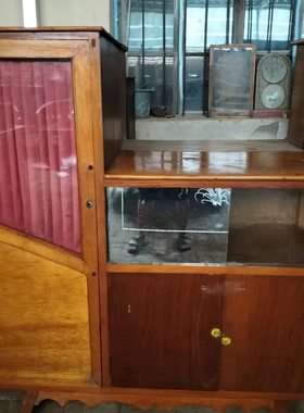 道具柜纪念收纳柜高低民俗复古怀旧玻璃柜影视摆件装饰八九十年代