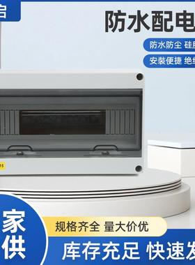 HT-15回路防水配电箱开关盒户外室外开关保护盒家用明装塑料盒